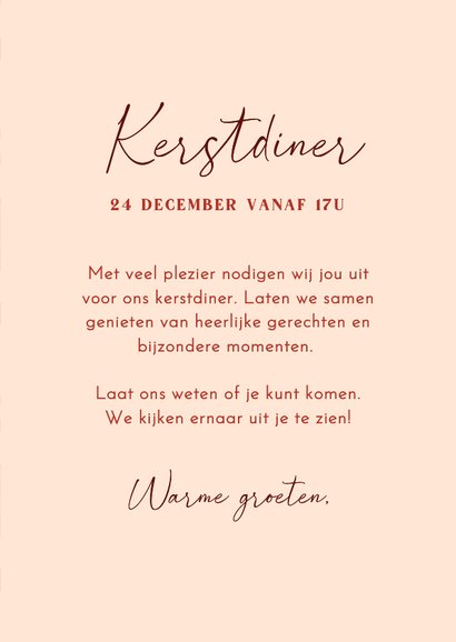 Leuke uitnodiging kerstdiner met kerstkoekjes 3