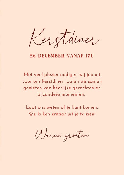 Leuke uitnodiging kerstdiner met kerstkoekjes 3