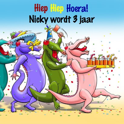 Leuke uitnodiging kinderfeest krokodolle dag met eigen foto 3