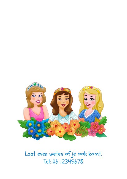Leuke uitnodiging voor een prinsessen-feestje 2