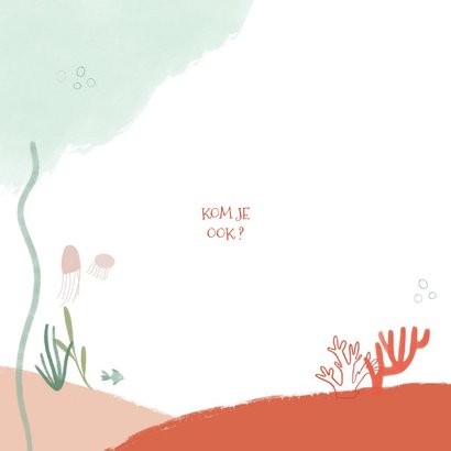 Leuke uitnodiging zeemeermin en foto kinderfeestje  2