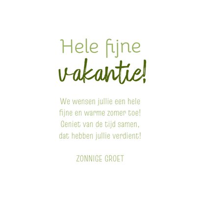 Leuke vakantiekaart met zomerse illustraties 3