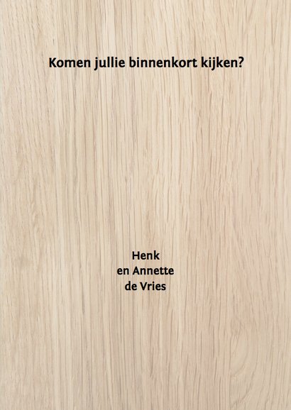 Leuke verhuiskaart met de suggestie van gestanste huisjes 3