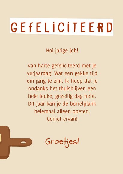 Leuke verjaardagskaart corona quarantaine kaasje met kaars 3
