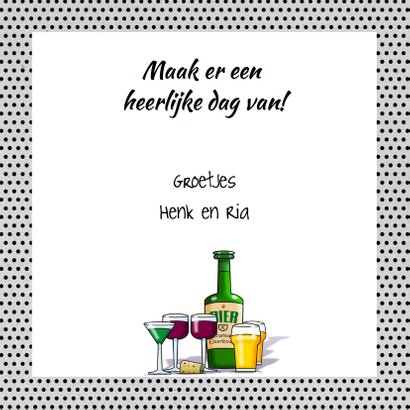 Leuke verjaardagskaart Happy Birthday! met glazen en bier 3