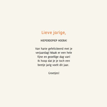 Leuke verjaardagskaart hiep hiep hiep hiep in veel kleuren 3