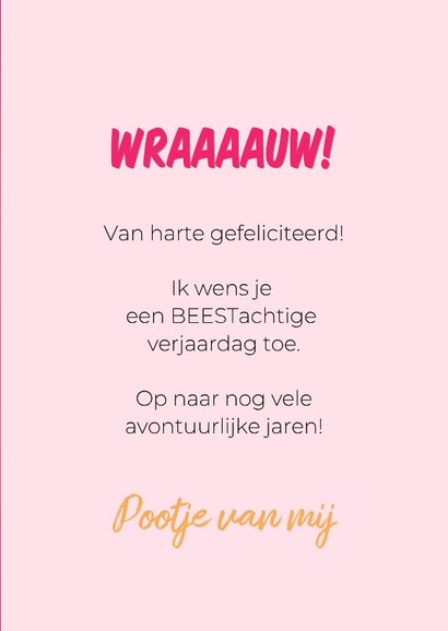 Leuke verjaardagskaart hond in feestkleding feestbeest 3