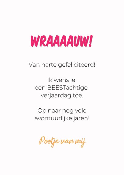 Leuke verjaardagskaart hond in feestkleding feestbeest 3