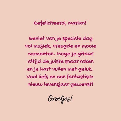 Leuke verjaardagskaart met beertje, die muziek maakt 3