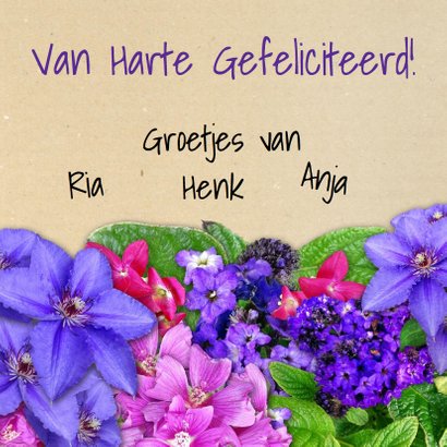 Leuke verjaardagskaart met Hortensia's 3