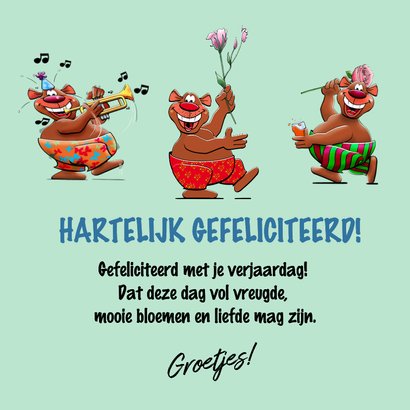 Leuke verjaardagskaart met leuke grappige dieren 3