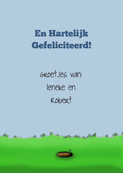 Leuke verjaardagskaart met man die golf speelt 3