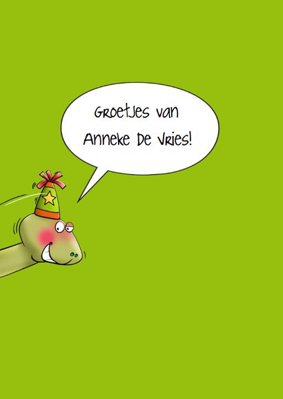 Leuke verjaardagskaart met schildpad die op zijn rug ligt 2