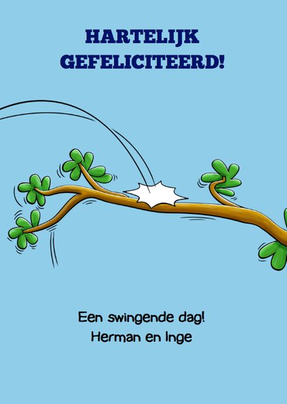 Leuke verjaardagskaart met swingende aap met cool biertje 3