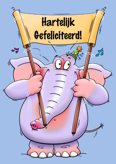 Leuke verjaardagskaart met tekst: KISS en Gefeliciteerd 2