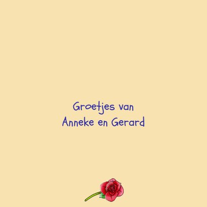 Leuke verjaardagskaart olifant in brief met bloemen 2