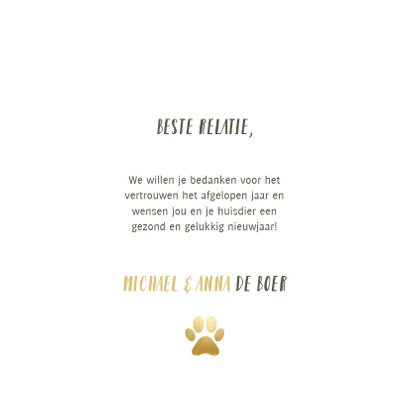 Leuke zakelijke kerstkaart dieren branch kerstman en hondje 3