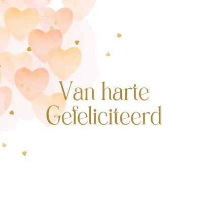 Liedevolle felicitatiekaart baby on the way zwanger hartjes 2
