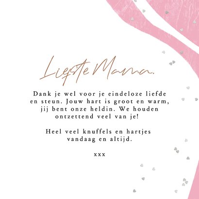 Liedevolle moederdagkaart liefste mama collage hart zilver 3
