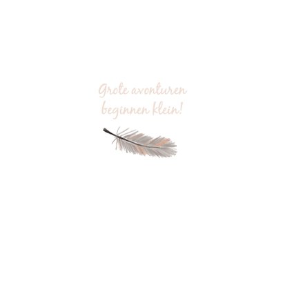 Lief Bohemian geboortekaartje met veertjes 2