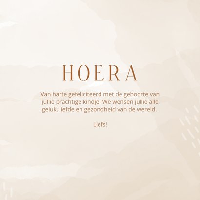 Lief felicitatiekaartje geboortje hoera met vlindertje 3