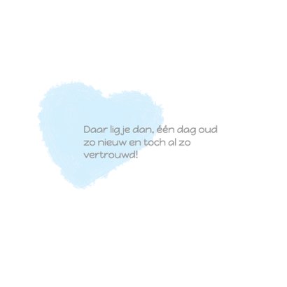 Lief foto geboortekaartje hart jongen 2
