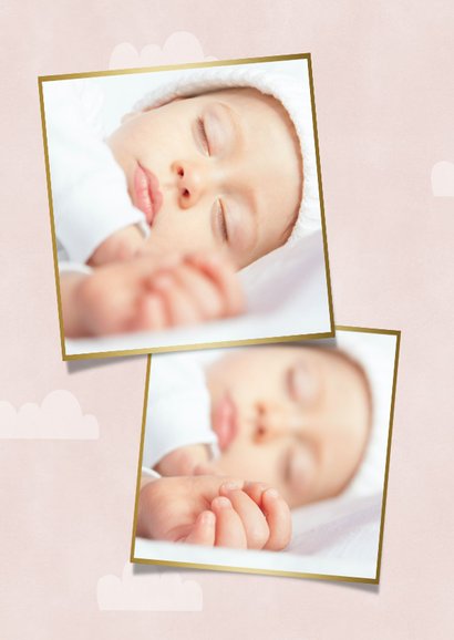 Lief fotokaartje met foto's, regenboog en wolkjes 2