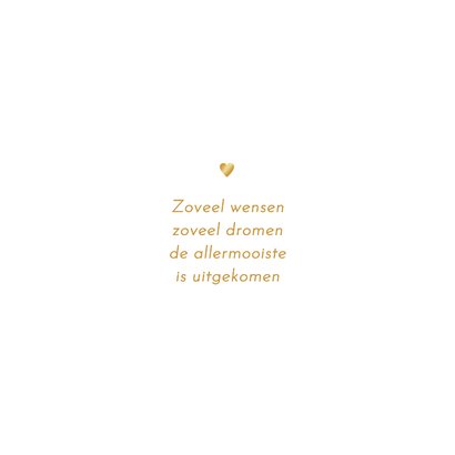 Lief geboortekaartje jongenmet teddybeer – goudfolie 2