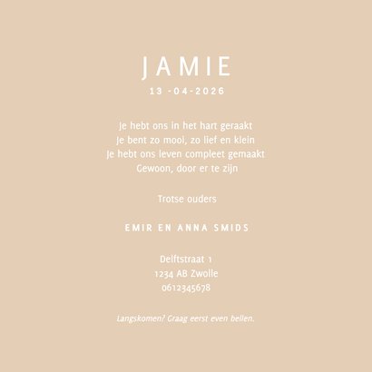 Lief geboortekaartje met zwanen en baby zwaantje neutraal 3