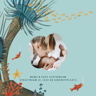 Lief geboortekaartje onderwater landschap oceaan 2