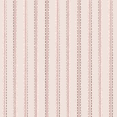 Lief geboortekaartje strik doodle met strepen roze Achterkant