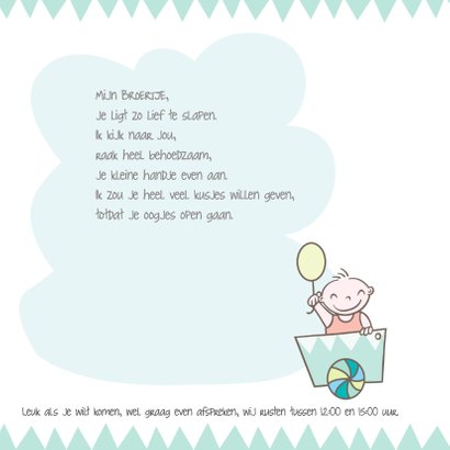 Lief geboortekaartje voor broertje 2