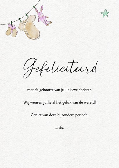 Lief kaartje met olifant in vliegtuig voor geboorte meisje 3