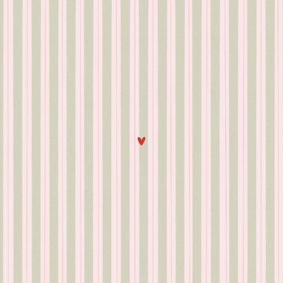 Lief kerstkaartje beer met strik strepen kerstknuffel Achterkant