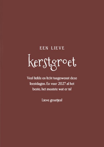Lief kerstkaartje met schattig molletje lieve kerstgroet 3