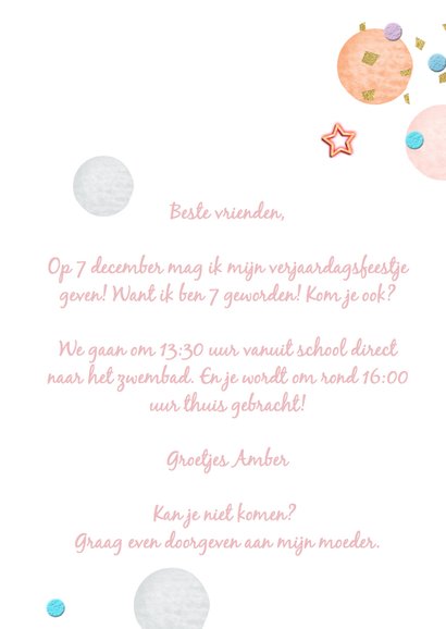 Lief kinderfeestje meisje- confetti 3