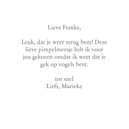 Lief pimpelmeesje schilderij 3