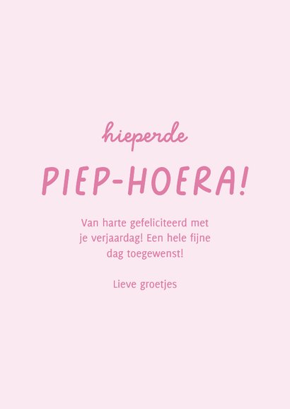 Lief verjaardagskaartje met muis en vrolijke bloemen 3