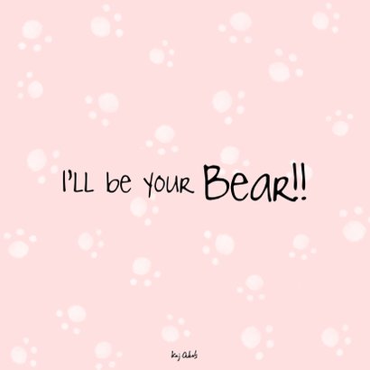 Liefde kaart beer 'You're my honey I'll be your bear' 2