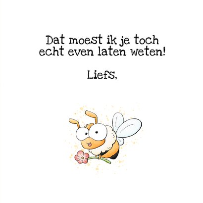 Liefde kaart bijtje - Het liefst ben ik bij jou! 3