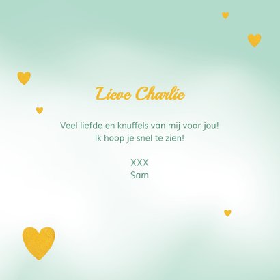Liefde kaart, ik stuur je veel liefde en ik denk aan jou 3