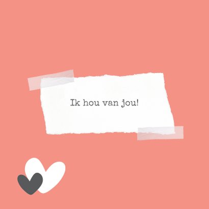 Liefde kaart - woordenboek style 2