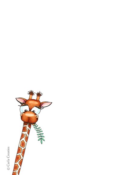 Liefde kaarten giraffe met hoofd in de wolken 2