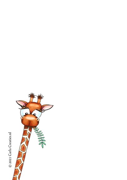 Liefde kaarten giraffe met hoofd in de wolken 2