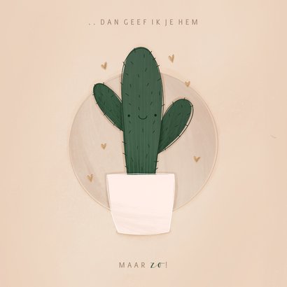 Liefde met cactus ik wou dat ik je een knuffel kon geven 2