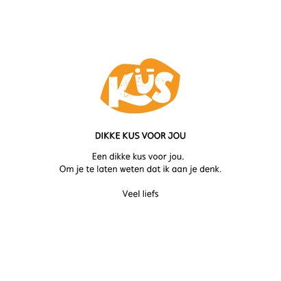 Liefdekaart 'dikke kus voor jou' Sanquin kaartencollectie 3