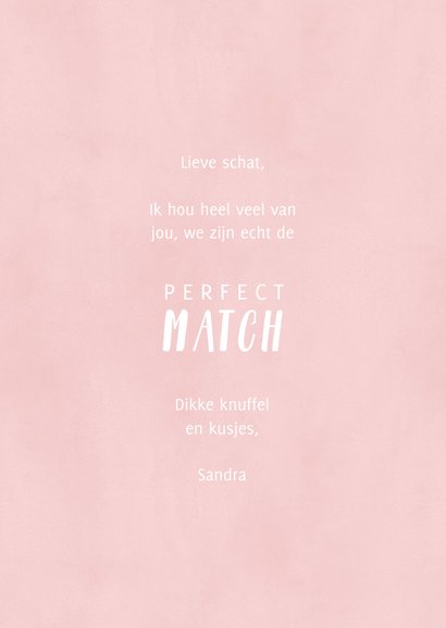 Liefdekaart illustratie lucifers 'Perfect Match' 3