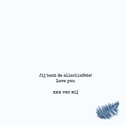 Liefdeskaart bladeren 'I WILL NEVER EVER LEAF YOU' 3