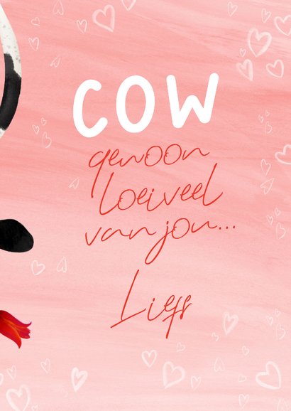 Liefdeskaart 'Cow van jou' 3