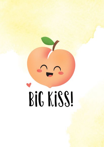Liefdeskaart grappig You've got a peach of my heart perzik 2